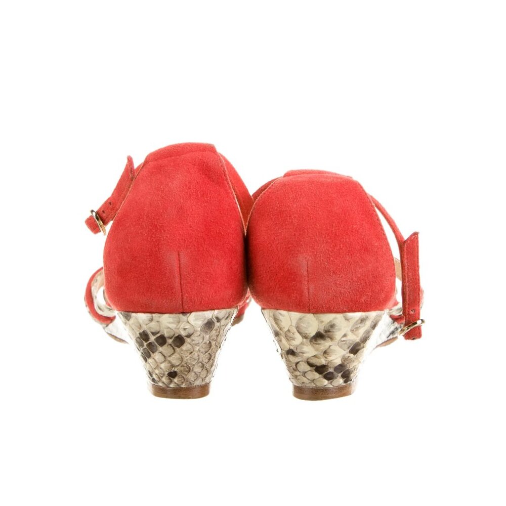 Alexandre Birman Natural Python, Leather And Red … - image 4